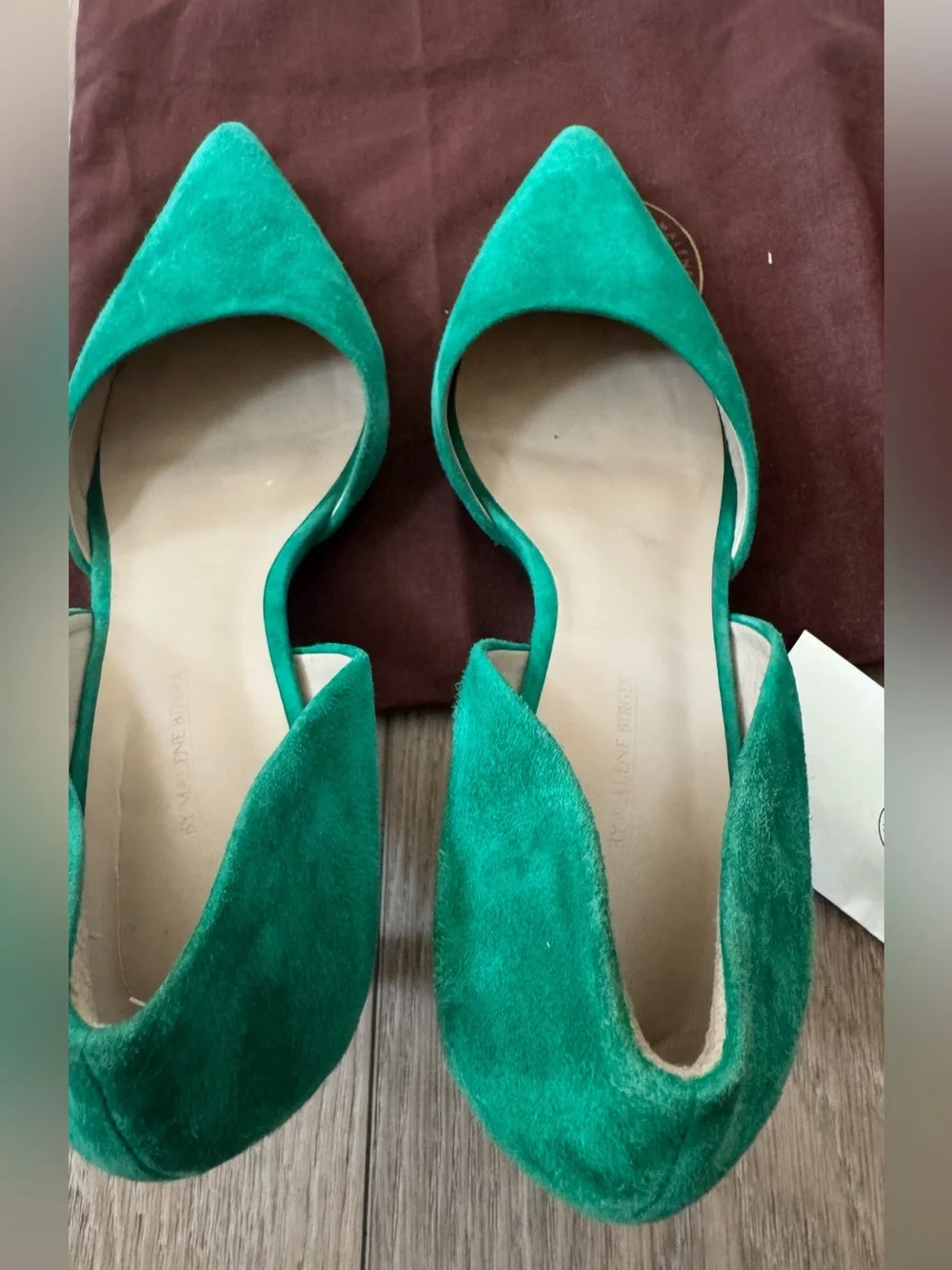 Malene Birger Green Suede Pointed-Toe Women's Pumps eu40